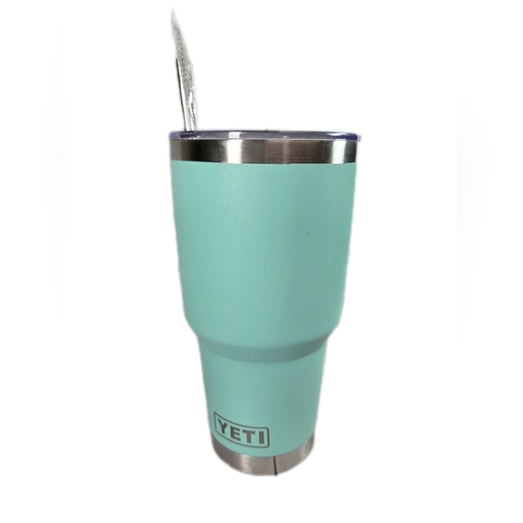 Yeti Other - Yeti Seafoam Green Stainless Steel Insulated Tumbler with Lid Two Straws